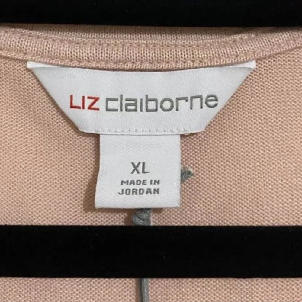 Liz Claiborne Rose Quartz Gold Button V-Neck Size XL NWT - Brand New with Tags! - Picture 9 of 13